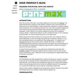 Dave Parrish - Panamax PHP/MySQL with SSH HOWTO