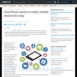 How Parse wants to make mobile backends easy
