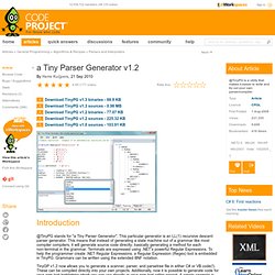 a Tiny Parser Generator v1.2