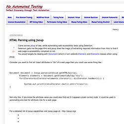 HTML Parsing using jsoup