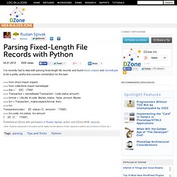 Parsing Fixed-Length File Records with Python