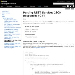 Parsing REST Services JSON Responses (C#)