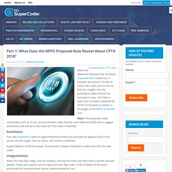 » Part 1: What Does the MPFS Proposed Rule Reveal About CPT® 2018?