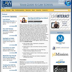 Part-Time Or Full-Time Law School