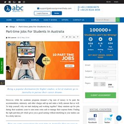 Part-time Jobs For Students In Australia