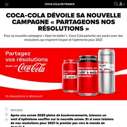 Coca-Cola dévoile sa nouvelle campagne « Partageons nos résolutions »
