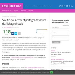 5 outils pour créer et partager des murs d’affichage virtuels – Les Outils Tice