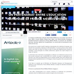 Un partenariat entre l’Education nationale et France Médias Monde