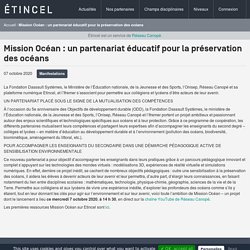 Mission Océan : un partenariat éducatif pour la préservation des océans