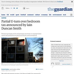 Partial U-turn over bedroom tax announced by Iain Duncan Smith