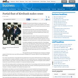 Partial float of Kiwibank makes sense - business