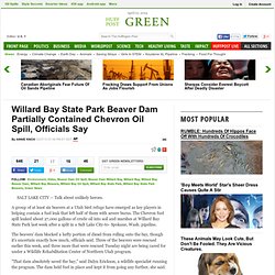 Willard Bay State Park Beaver Dam Partially Contained Chevron Oil Spill, Officials Say