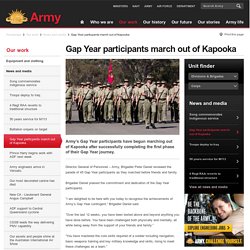 Gap Year participants march out of Kapooka - Australian Army
