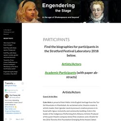 Participants - Engendering the Stage