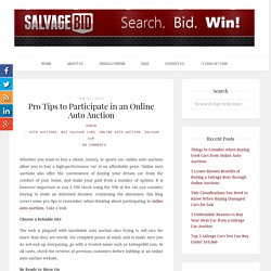 Tips to Participate in Online Auto Auctions