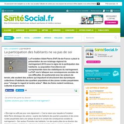 La participation des habitants ne va pas de soi - Gazette santé-social - 22 octobre - Nathalie Levray