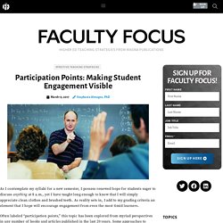 Participation Points: Making Student Engagement Visible