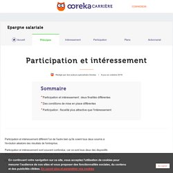 Participation, intéressement : principe - Ooreka