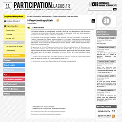 Participation de la CUB et de ses communes - Projet métropolitain - Les rencontres