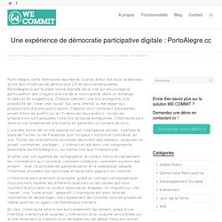 Une expérience de démocratie participative digitale : PortoAlegre.cc