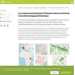 Les sciences participatives à l’honneur dans un article de la Société écologique Britannique