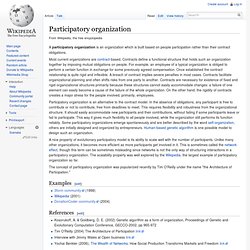 Participatory organization