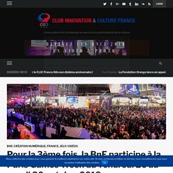 Pour la première fois, la BnF participe à la Paris Games Week du vendredi 26 au mardi 30 octobre 2018 – Club Innovation