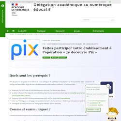 Infographie élèves et profs « Je découvre Pix »
