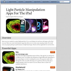 Light Particle Manipulation Apps For The iPad: iPad/iPhone Apps AppGuide