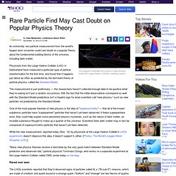 Rare Particle Find May Cast Doubt on Popular Physics Theory