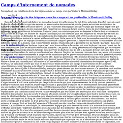 Les conditions de vie des tsiganes dans les camps et en particulier à Montreuil-Bellay · Camps d’internement de nomades