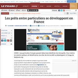Conjoncture : Les prêts entre particuliers se développent en France