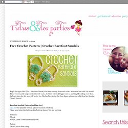 Tutus and Tea Parties: Free Crochet Pattern