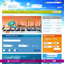 Carte des destinations - Plaisir de Partir - Aéroport Nice côte d'Azur