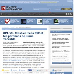 GPL v3 : Clash entre la FSF et les partisans de Linus Torvalds -
