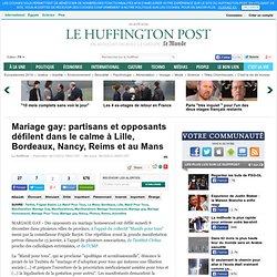 Mariage gay: partisans et opposants défilent dans le calme à Lille, Bordeaux, Nancy, Reims et au Mans