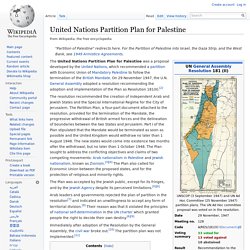 United Nations Partition Plan for Palestine