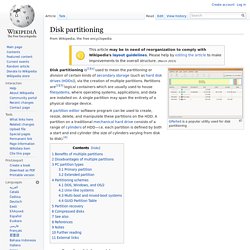 Disk partitioning