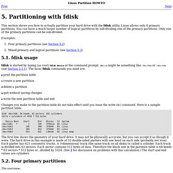 Partitioning with fdisk