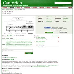 Ave Maria B flat major - Voz, Piano - Partituras - Cantorion, partituras y páginas musicales gratis
