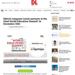 Edtech company Lernio partners at the 22nd World Education Summit' in December 2021