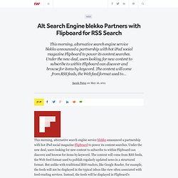 Alt Search Engine blekko Partners with Flipboard for RSS Search
