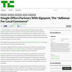 Google Offers Partners With Signpost, The “AdSense For Local Commerce”