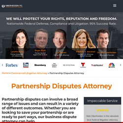 Partnership Disputes Attorney - Federal Lawyer