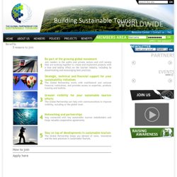 Global Partnership for Sustainable Tourism - 5 reasons to join