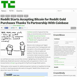 Reddit Starts Accepting Bitcoin for Reddit Gold Purchases Thanks To Partnership With Coinbase