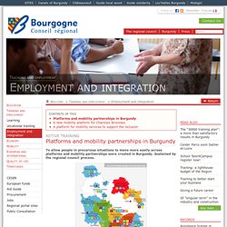 Les plates-formes et associations de mobilité en Bourgogne (La Région en actions / Formation et emploi / Emploi et insertion)