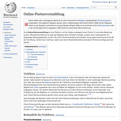Partnervermittlungen wikipedia