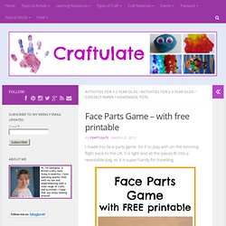 Face Parts Game - with free printable