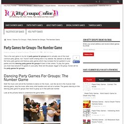 Party Games for Groups: The Number Game